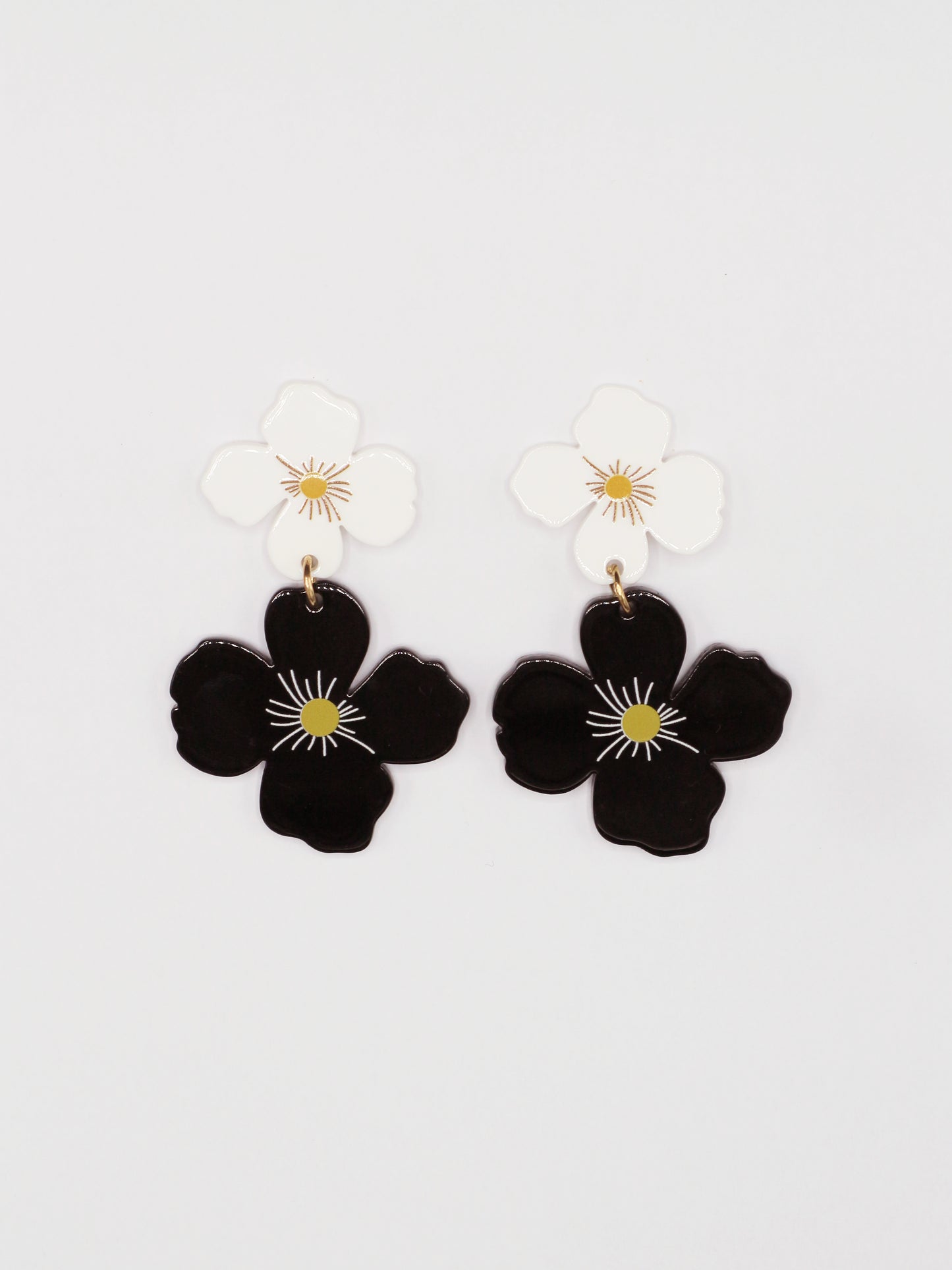 BRINCOS DUAS FLORES