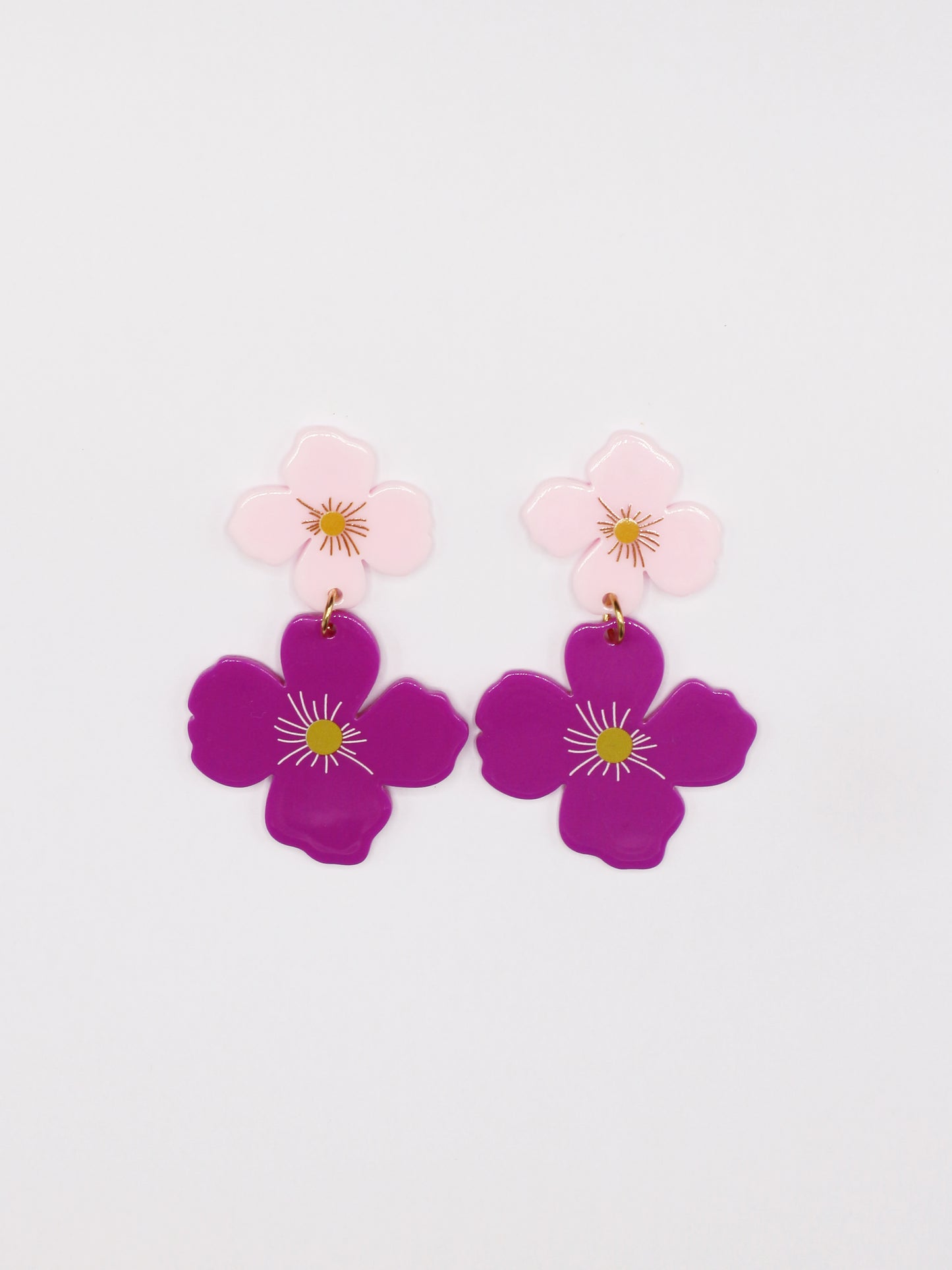 BRINCOS DUAS FLORES