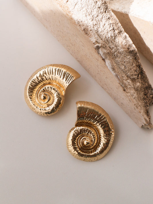 BRINCOS CARACOL DOURADOS