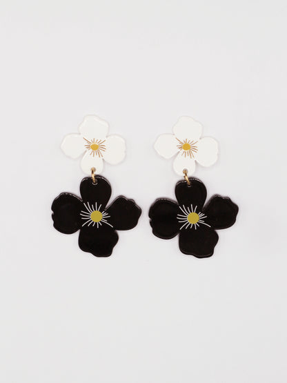 BRINCOS DUAS FLORES