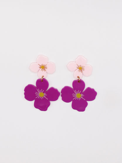 BRINCOS DUAS FLORES